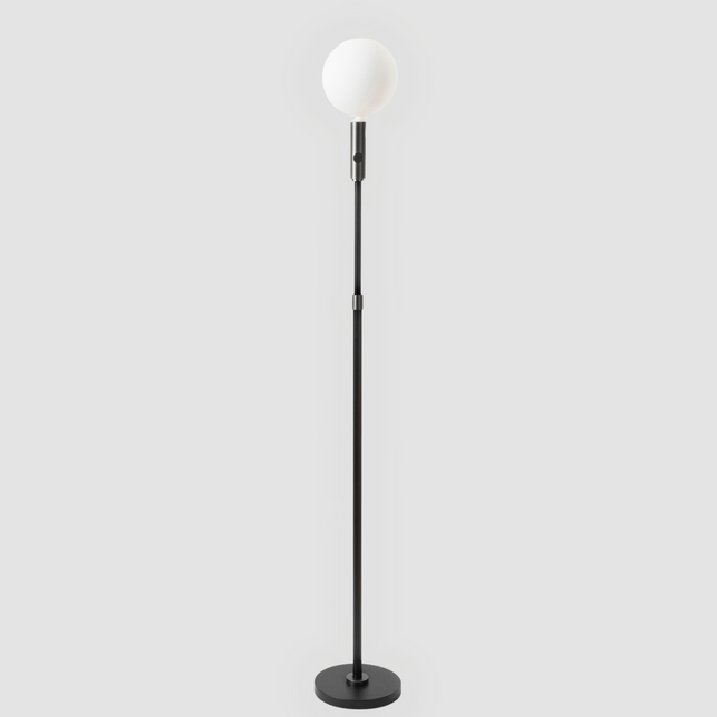 Poise Adjustable Floor Lamp in Graphite + Sphere V Floor Lamps TriadCommerceInc