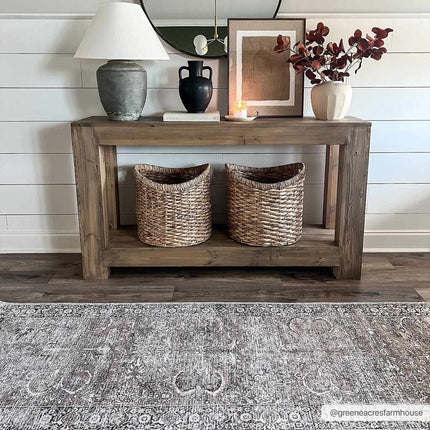Tan Jill Vintage Washable Area Rug - Clearance Rugs TriadCommerceInc