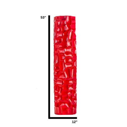 Textured Honeycomb Vase // Red, 52" Vase TriadCommerceInc   