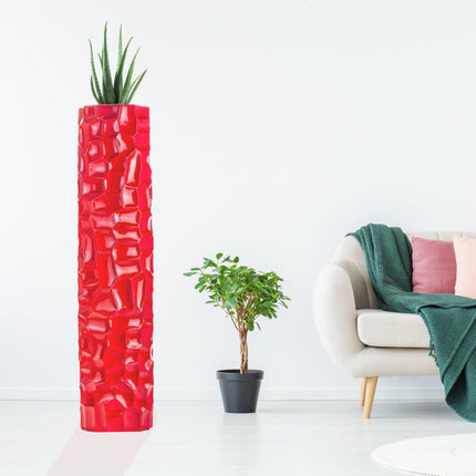 Textured Honeycomb Vase // Red, 52" Vase TriadCommerceInc   