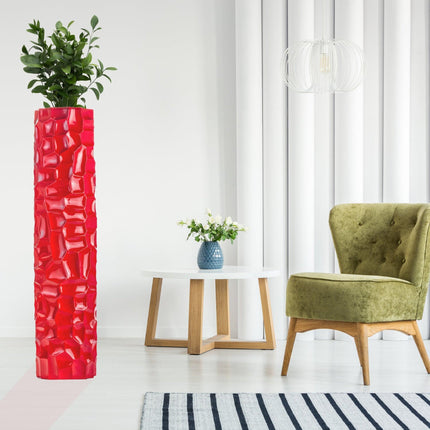 Textured Honeycomb Vase // Red, 52" Vase TriadCommerceInc   