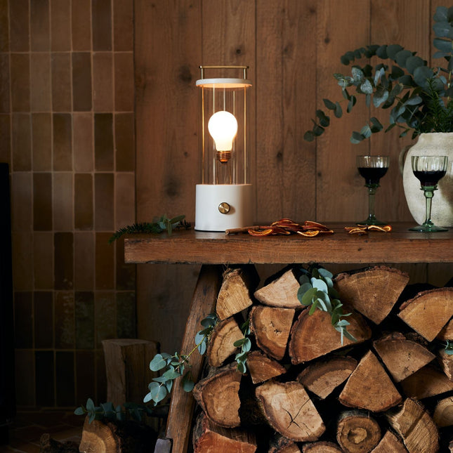 The Muse Portable Lamp in Candlenut White Portables TriadCommerceInc