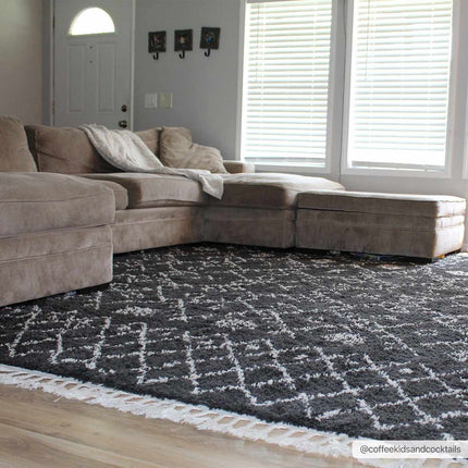 Thetford Black Berber Shag Rug - Clearance Rugs TriadCommerceInc * 9' x 12' Rectangle