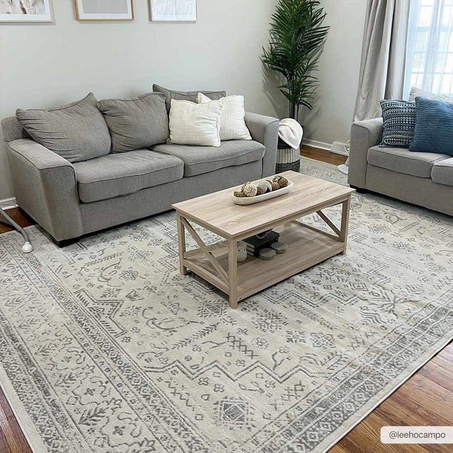 Tigried Ivory & Gray 2323 Area Rug - Clearance Rugs TriadCommerceInc 2' x 3' Rectangle