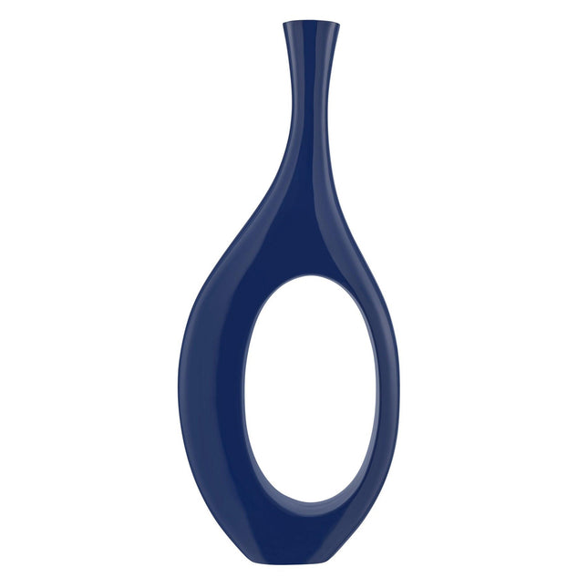 Trombone Vase // Large Navy Blue Vase TriadCommerceInc   