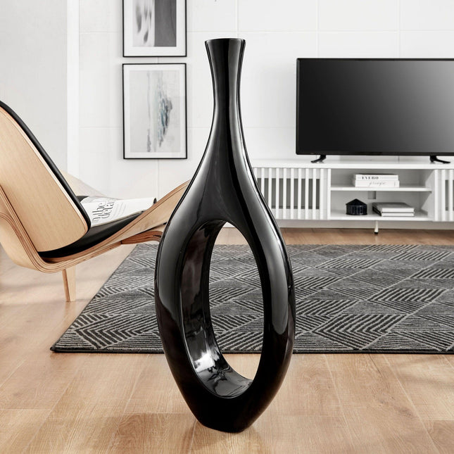 Trombone Vase // Small Black Vase TriadCommerceInc   