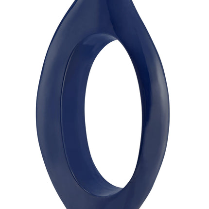 Trombone Vase // Small Navy Blue Vase TriadCommerceInc   