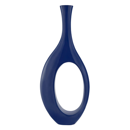 Trombone Vase // Small Navy Blue Vase TriadCommerceInc   