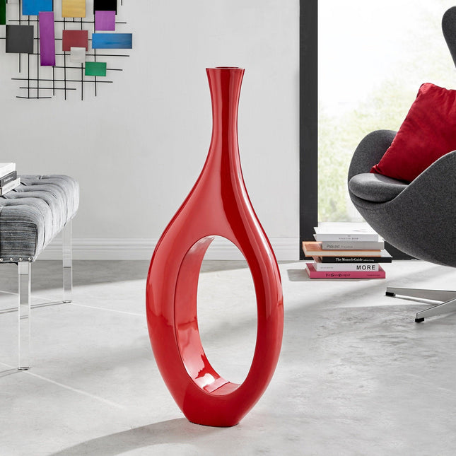 Trombone Vase // Small Red Vase TriadCommerceInc   