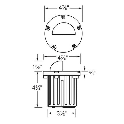 Cast Brass LED In-Ground Well Light Waterproof IP65 Underground Light TriadCommerceInc