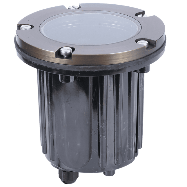 Cast Brass LED In-Ground Well Light Outdoor Waterproof IP65 Underground Light TriadCommerceInc Dark Brass None