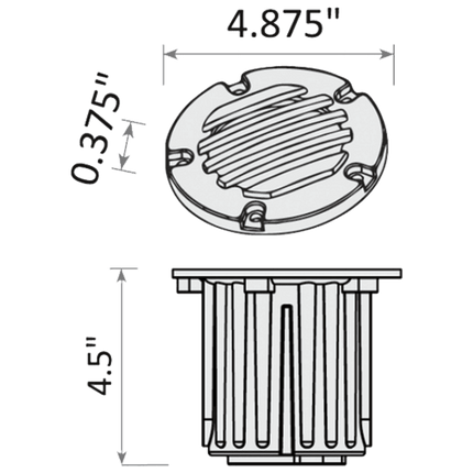 Cast Brass LED In-Ground Well Light Waterproof IP65 Underground Light TriadCommerceInc