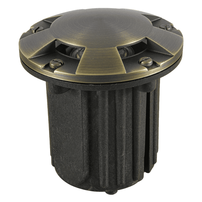 Cast Brass LED In-Ground Well Light Waterproof Outdoor Underground Light TriadCommerceInc None Natural Brass