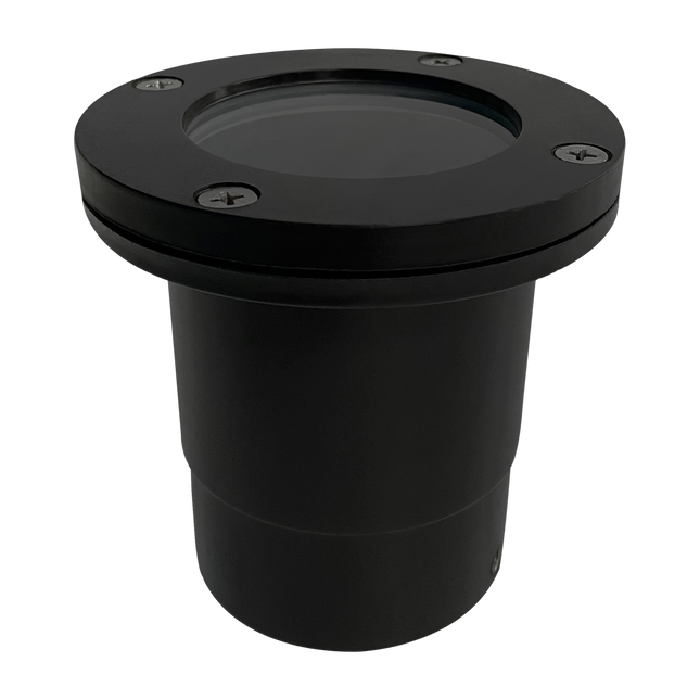 Fiber Glass Round LED In-Ground Well Light IP65 Waterproof Underground Light TriadCommerceInc Black None