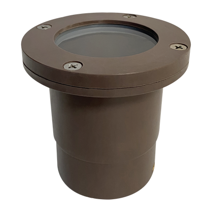 Fiber Glass Round LED In-Ground Well Light IP65 Waterproof Underground Light TriadCommerceInc Brown None