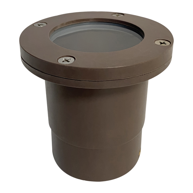Fiber Glass Round LED In-Ground Well Light IP65 Waterproof Underground Light TriadCommerceInc Brown None