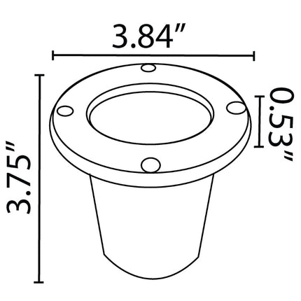 Fiber Glass Round LED In-Ground Well Light IP65 Waterproof Underground Light TriadCommerceInc