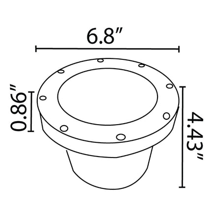 PAR36 LED In-Ground Well Light Fiber Glass Waterproof Underground Light TriadCommerceInc