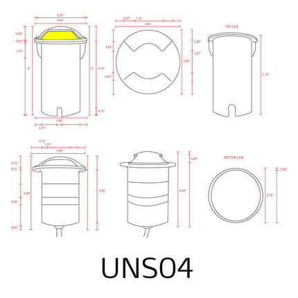Stainless Steel Bi Directional In-Ground LED Light Underground Light TriadCommerceInc