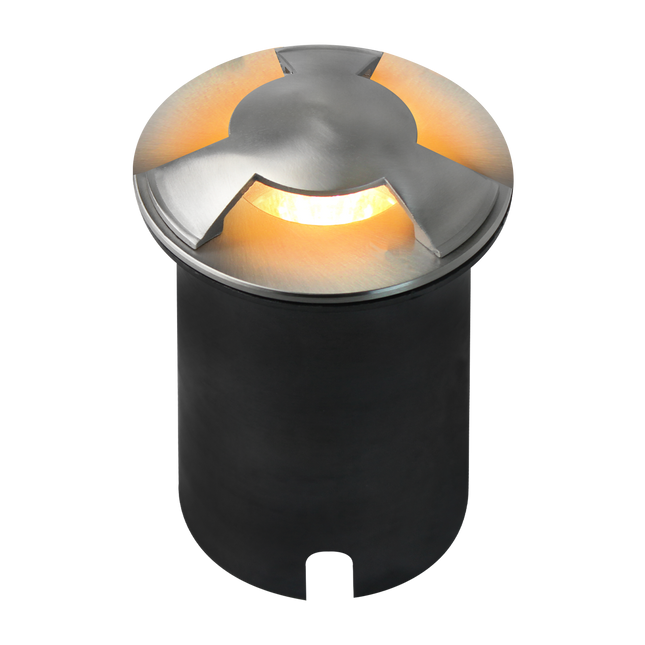 Stainless Steel Tri Directional In-Ground LED Light Underground Light TriadCommerceInc None Stainless Steel