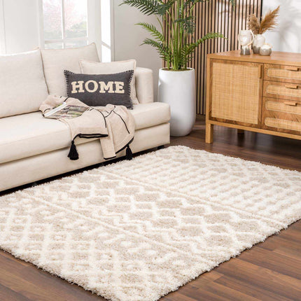Prompton Cream Plush Area Rug Rugs TriadCommerceInc