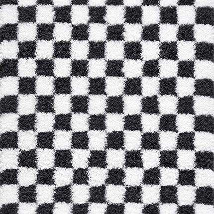 Atira Black & White Checkered Area Rug Rugs TriadCommerceInc