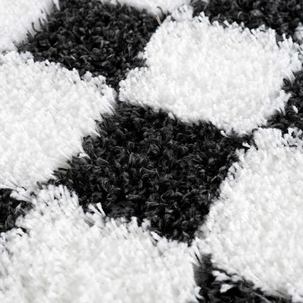 Atira Black & White Checkered Area Rug Rugs TriadCommerceInc