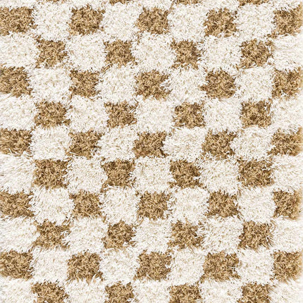 Atira Mustard Checkered Area Rug Rugs TriadCommerceInc 2'7" x 7'3" Runner