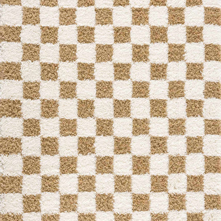 Atira Mustard Checkered Area Rug Rugs TriadCommerceInc
