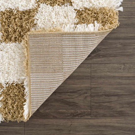 Atira Mustard Checkered Area Rug Rugs TriadCommerceInc