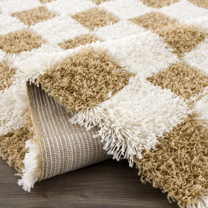 Atira Mustard Checkered Area Rug Rugs TriadCommerceInc