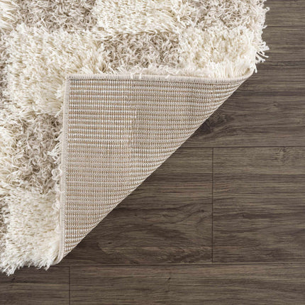 Atira Light Brown Checkered Area Rug Rugs TriadCommerceInc