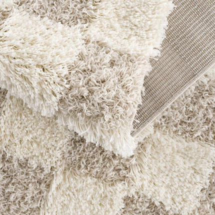 Atira Light Brown Checkered Area Rug Rugs TriadCommerceInc