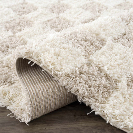 Atira Light Brown Checkered Area Rug Rugs TriadCommerceInc