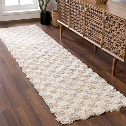 Atira Light Brown Checkered Area Rug Rugs TriadCommerceInc