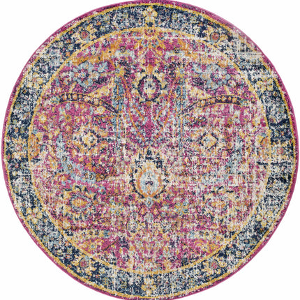 Vick Colorful Burgundy Rug