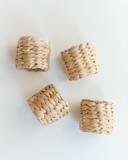 Water Hyacinth Napkin Ring Set Napkin Rings TriadCommerceInc