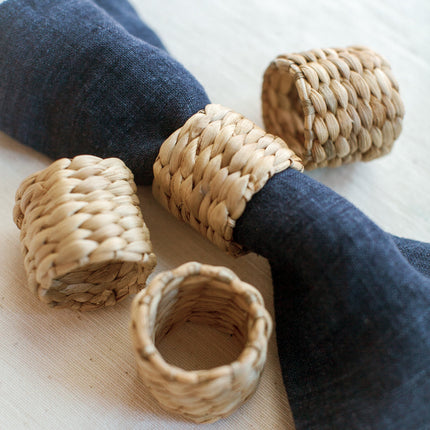 Water Hyacinth Napkin Ring Set Napkin Rings TriadCommerceInc