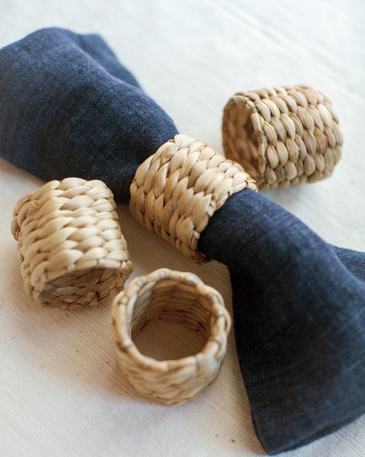 Water Hyacinth Napkin Ring Set Napkin Rings TriadCommerceInc