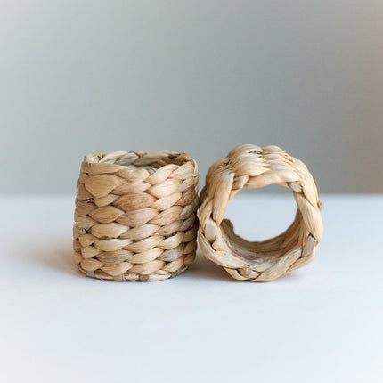 Water Hyacinth Napkin Ring Set Napkin Rings TriadCommerceInc