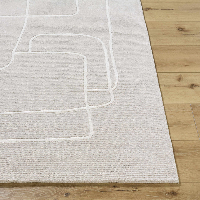 Vatsa Gray Abstract Area Rug Rugs TriadCommerceInc