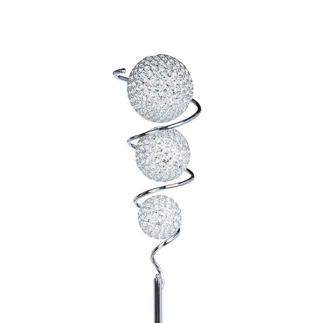 Vertical Crystal Sphere Floor Lamp // 3 Light Floor Lamps TriadCommerceInc   
