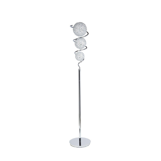 Vertical Crystal Sphere Floor Lamp // 3 Light Floor Lamps TriadCommerceInc   
