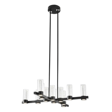 Victory 12 Light Chandelier //  Matte Black Chandeliers TriadCommerceInc   