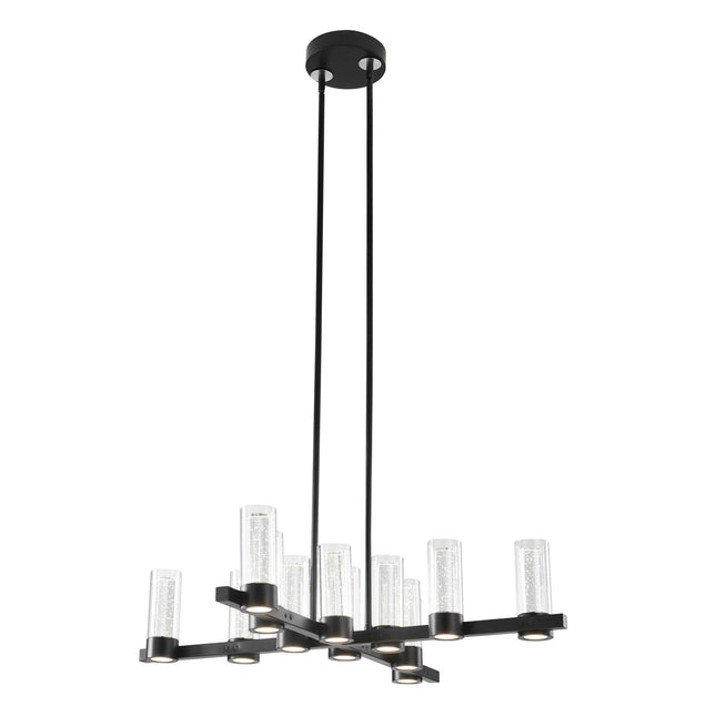 Victory 12 Light Chandelier //  Matte Black Chandeliers TriadCommerceInc   