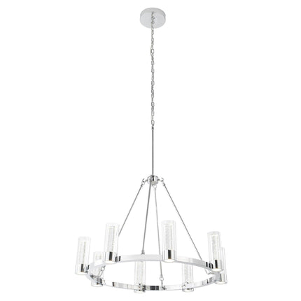 Victory 8 Light Chandelier //  Chrome Chandeliers TriadCommerceInc   