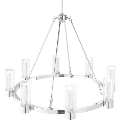 Victory 8 Light Chandelier //  Chrome Chandeliers TriadCommerceInc   