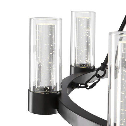 Victory 8 Light Chandelier In Matte Black Chandeliers TriadCommerceInc   