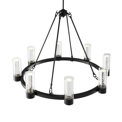 Victory 8 Light Chandelier In Matte Black Chandeliers TriadCommerceInc   