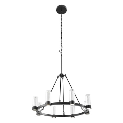 Victory 8 Light Chandelier In Matte Black Chandeliers TriadCommerceInc   